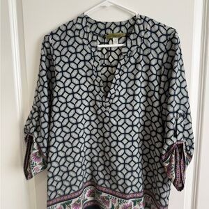 Whisper Brand Women’s Tunic in Navy and Pink